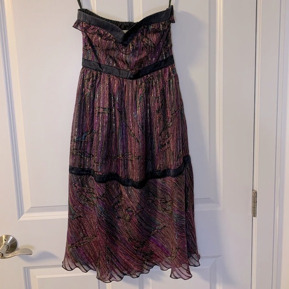 Lauren Moffatt 100% Silk Strapless Dress in Size 2 - Picture 2 of 7